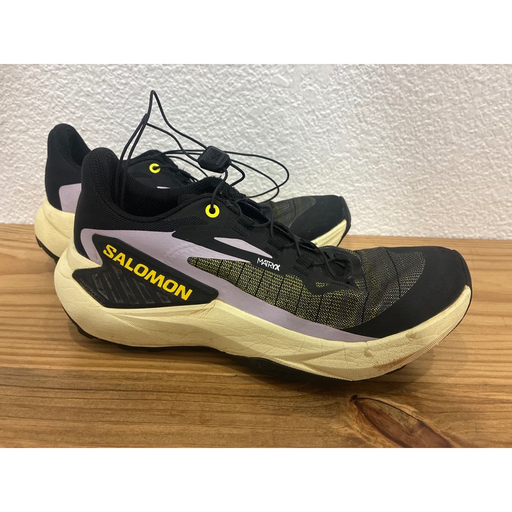 Salomon Genesis Women's 6.5 Black/Sulphur Spring/Transparent Yellow 47443